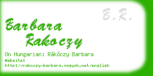 barbara rakoczy business card