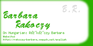 barbara rakoczy business card